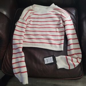 Art Class Red and White Striped Sweater